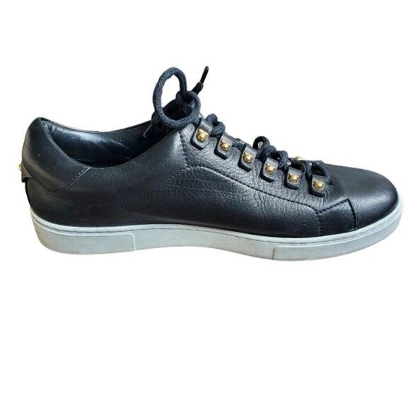 Salvatore Ferragamo Leather Lace Up Sneakers Size 7 - Picture 5 of 14